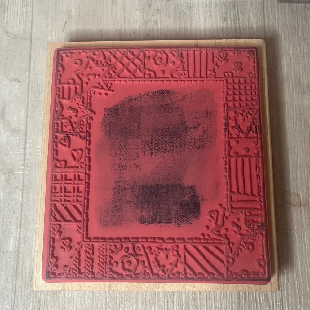 Stampabilities Stampology lot of 3 Acrylic Mounting Block Grid Lines quilt stamp